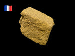 Résine CBD OGZ premium française, texture sable dorée, riche en terpènes, aux notes Kush, gazy, ananas et sucrées.