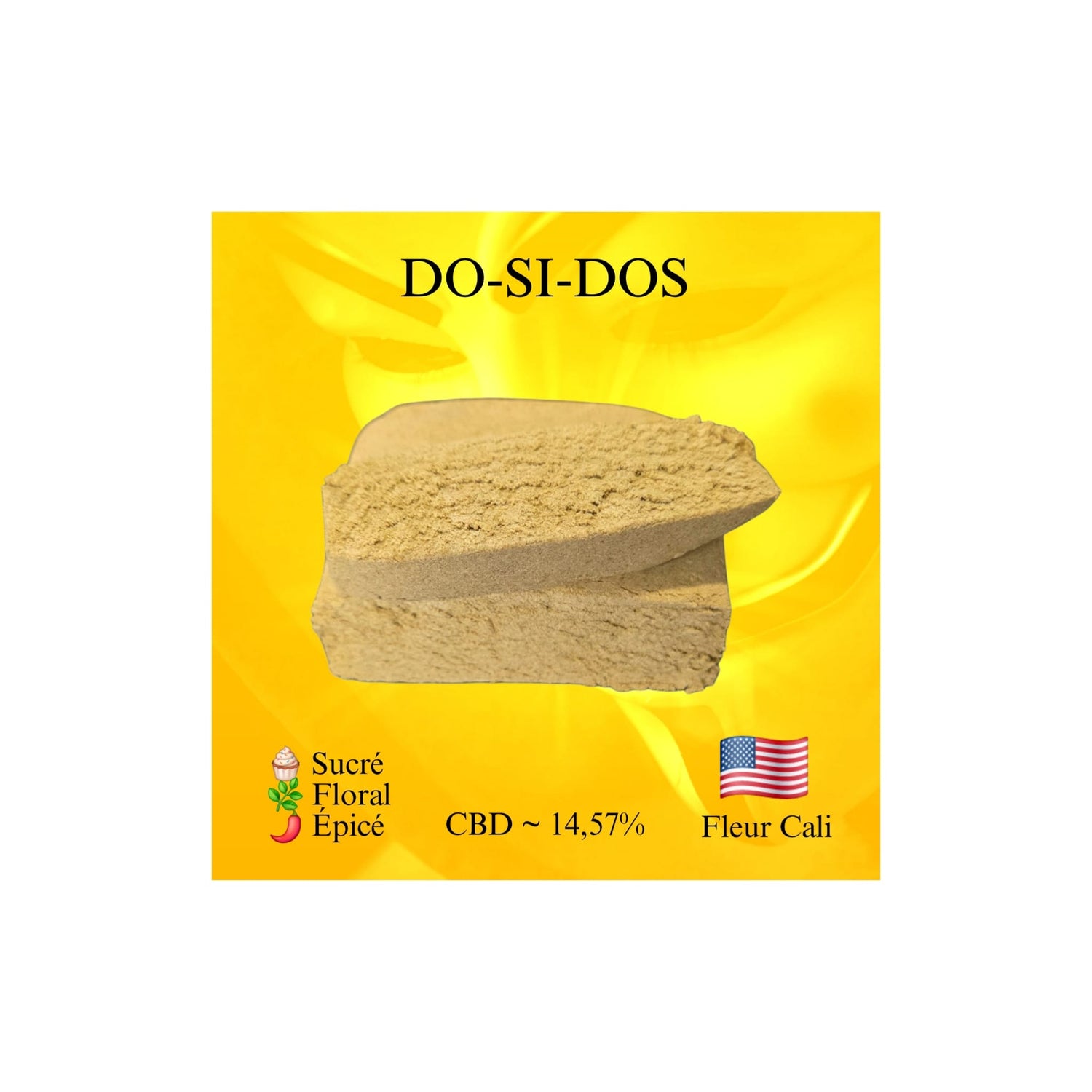 Résine Do-Si-Dos Cali validée par El Professor x CBD Maker- saveurs sucre, floral, epiéce - 14.57% CBD- Cali