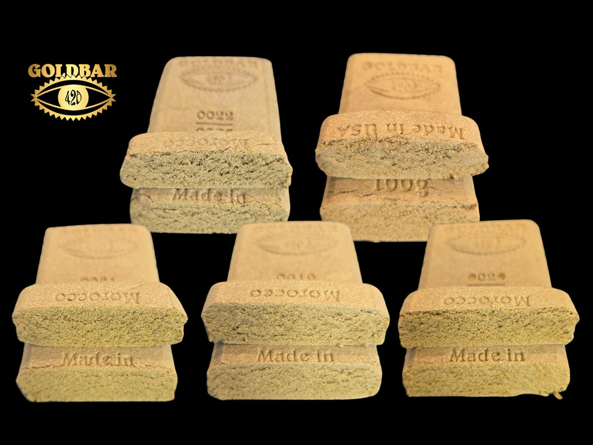 Pack découverte Goldbar420 de 5 résines CBD en format 2 g – 10 g au total