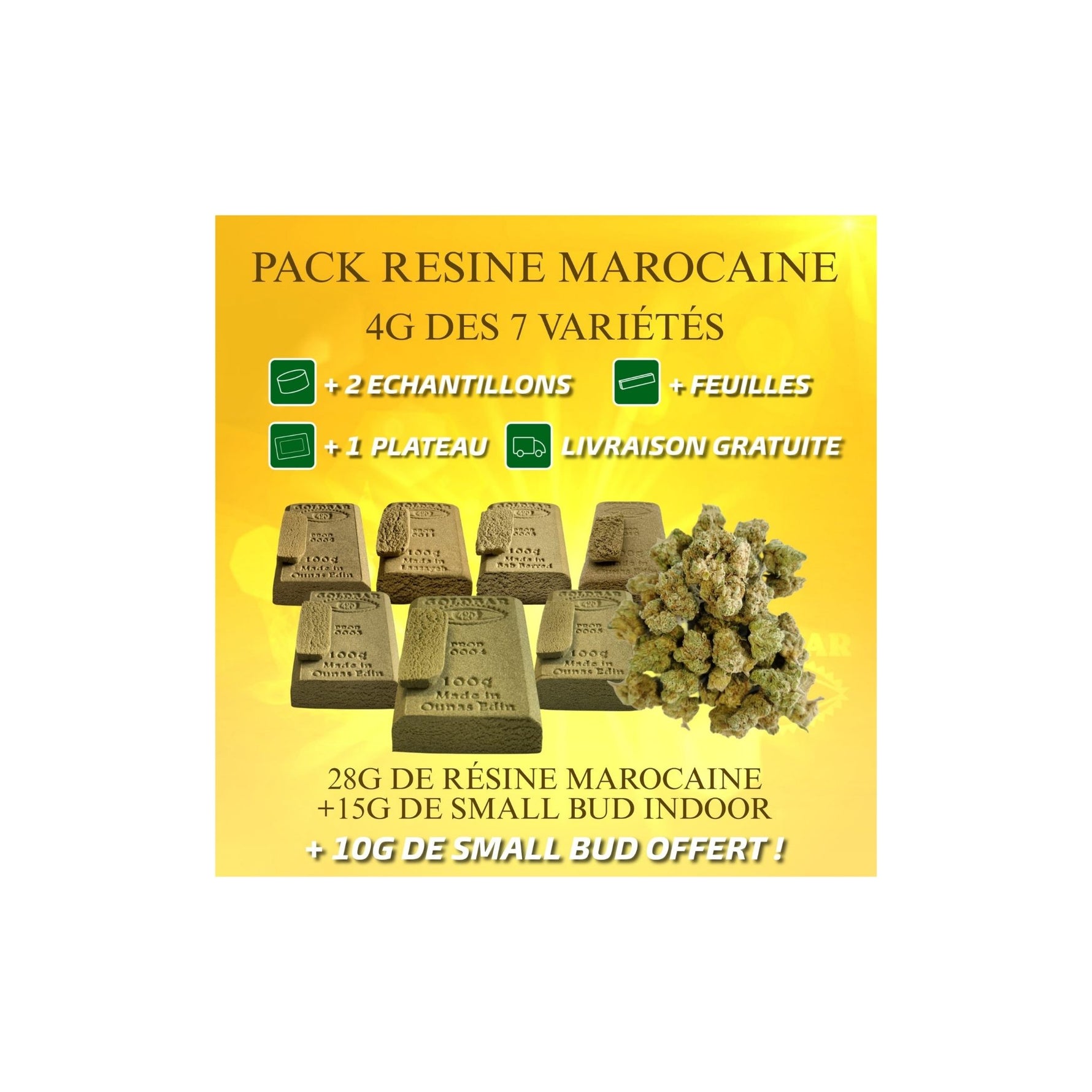 Pack 28g résine marocaine
