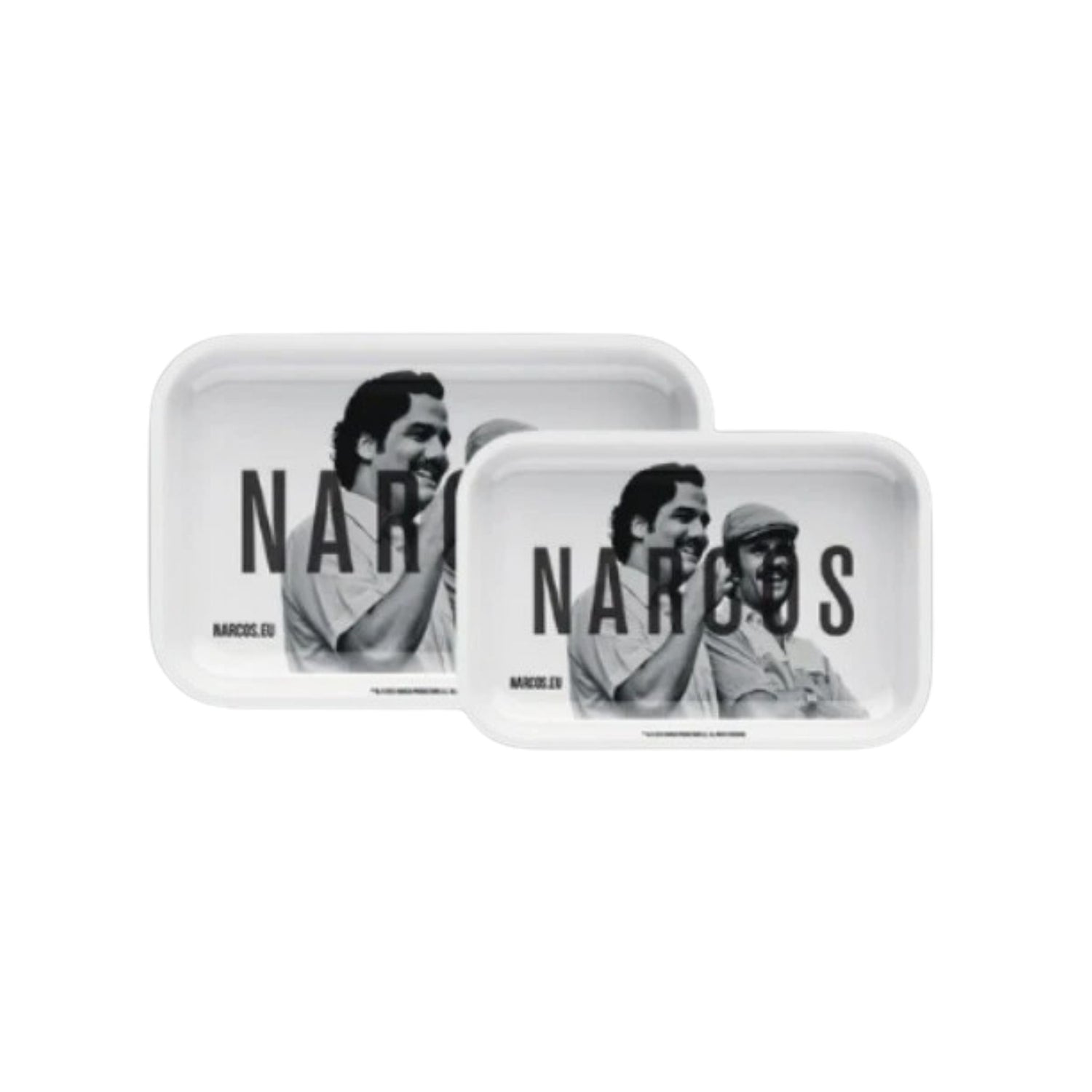 Plateau blanc double taille Narcos
