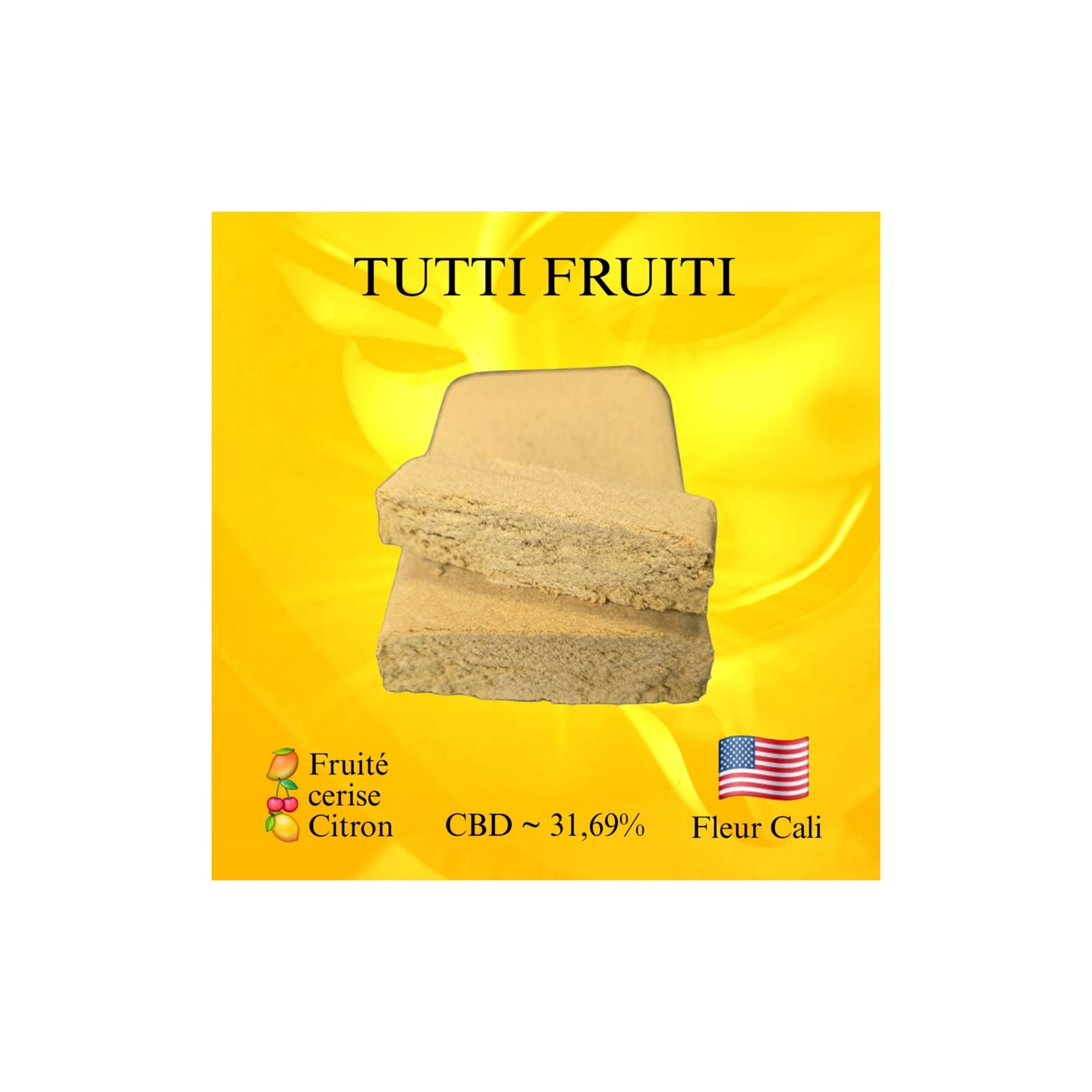 Tutti Frutti by El Professor x CBD Maker - Saveurs fruitées, cerise et citron, 31.69%cbd, fleurs Cali