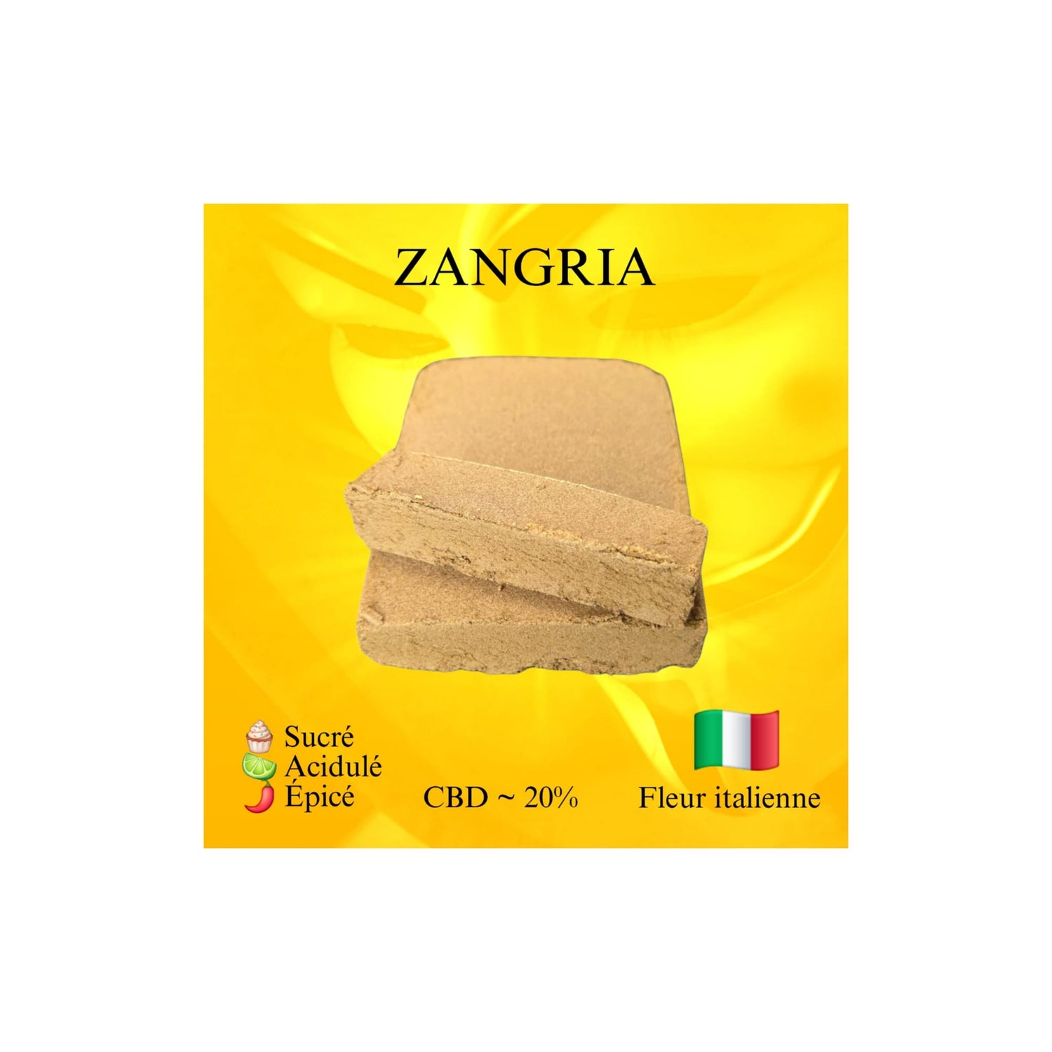 Zangria Résine CBD by El Professor x CBD Maker - saveur sucré, acidulée, epicé - CBD 20% - Fleurs Italiennes